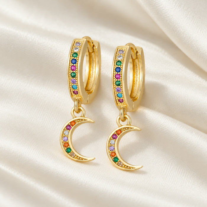 Mond Ohrringe – NOOR GOLD (Foto)