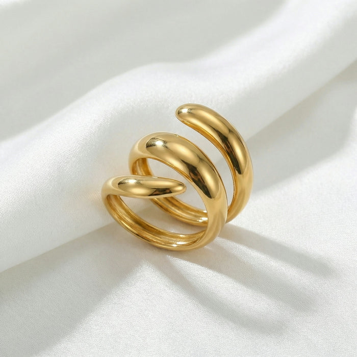 Golden Spiral Ring – NOOR GOLD